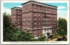 1937 Lee House Washington D. C. In The Heart Of Washington Posted Postcard