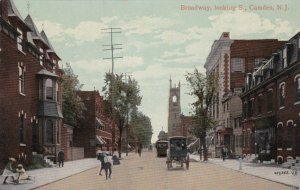 New Jersey Camden Trolley On Broadway Street Scene Looking South sk260