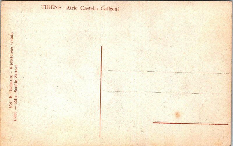 Thiene. Atrio Castello Colleoni. E. Gasparini VINTAGE ITALY - postcard 