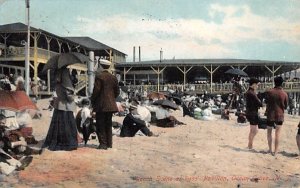 Beach Scene at Ross' Pavilion in Ocean Grove, New Jersey