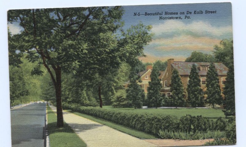 Postcard Beautiful Homes Dekalb Street Norristown PA