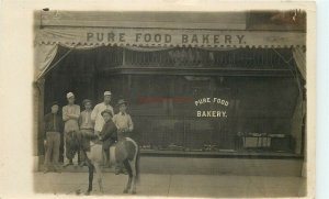 MO, Bolckow? Missouri, Pure Food Bakery, Boy on Pony, RPPC