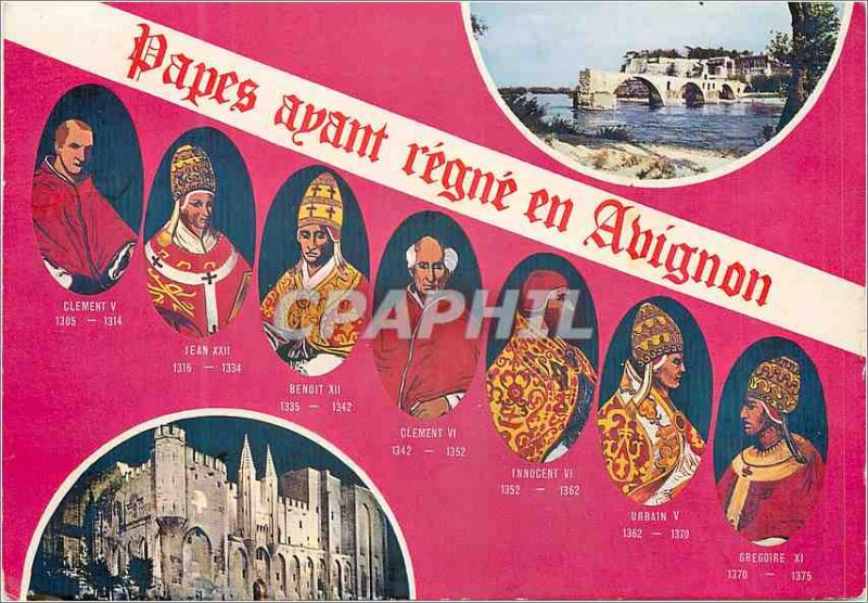 Postcard Modern Avignon Popes who reign in Avignon