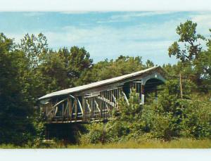 Pre-1980 COVERED BRIDGE Bloomfield Indiana IN t8550