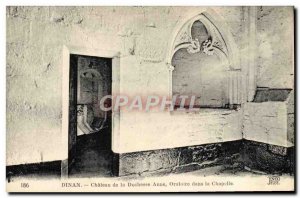 Old Postcard Chateau Dinan Duchess Anne Oratory in the Chapel