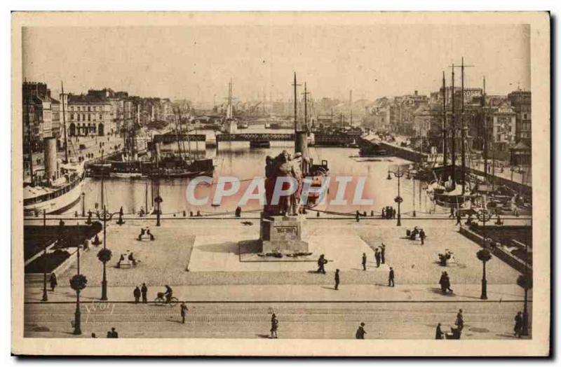 Le Havre - Vue Generale Bassin du Commerce - The War Memorial - Old Postcard