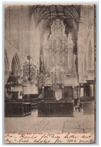 1903 Large Church With Choir Haarlem Netherlands Antique Posted Postcard