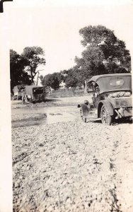 Las Galinas Mexico Crossing Santa Maria River Real Photo Postcard AA27648 