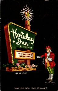 VINTAGE POSTCARD HOLIDAY INN HIWAY 2 QUEBEC CITY QUEBEC CANADA 1960s