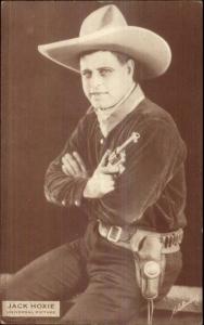 Cowboy Actor Arcade Exhibit Card Postcard - JACK HOXIE w/ Pistol