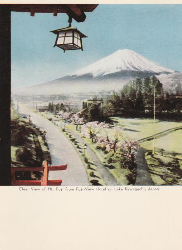 Mount Fuji, Japan - Fuji-View Hotel on Lake Kawaguchi - pm 1966