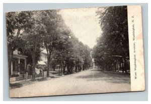 Vintage 1910 Postcard West Washington Avenue Residential Street Washington NJ