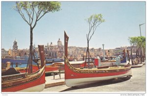 Dghajsas at SENGLEA , Vittoriosa , Malta , 50-60s