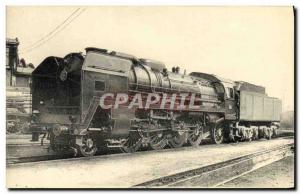 Postcard Old Train Locomotive 141 P74 Machine