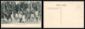 British India Antique Vintage Post Card Traveling in Southern India Unused