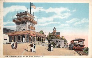 Tower and Hotel on Mt. Penn Reading, Pennsylvania PA