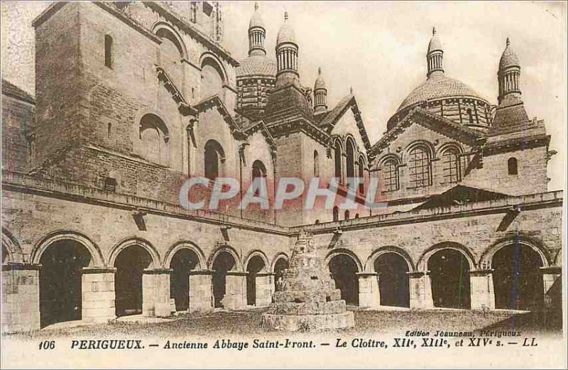 Old Postcard 106 Perigueux old abbey cloister saint front xii and xiv s