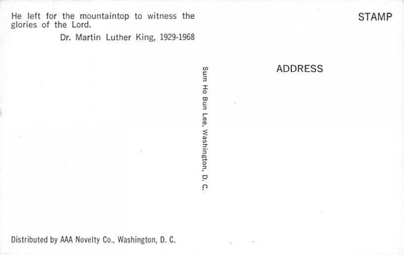 Dr Martin Luther King 1929 â€“ 1968