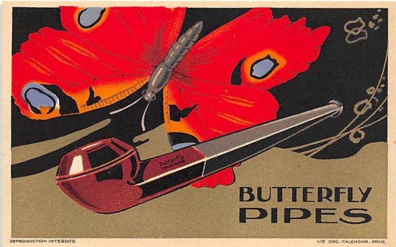 Butterfly Pipes Advertising Unused 