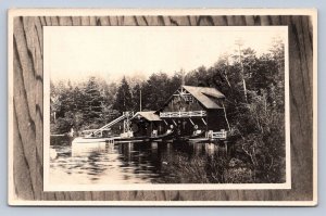 PC1/ Loon Lake Warren Co New York RPPC Postcard c1910 Hukween Lodge 513