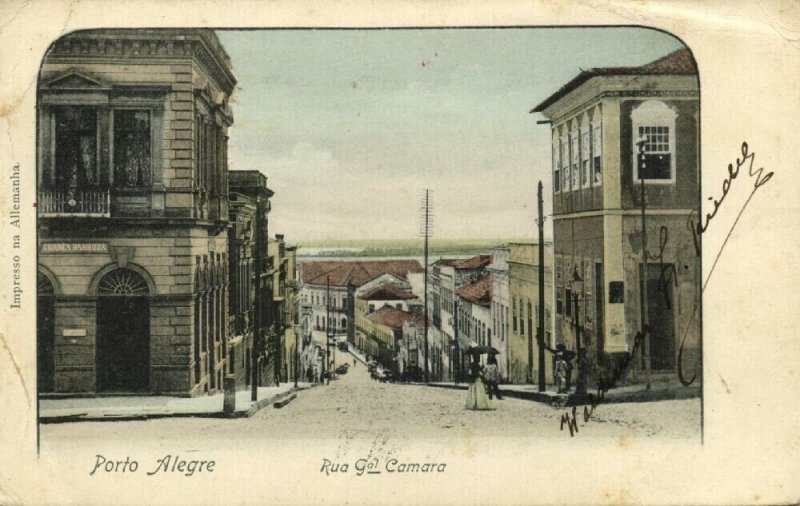 brazil, PORTO ALEGRE, Rua General Camara (1900s) Postcard