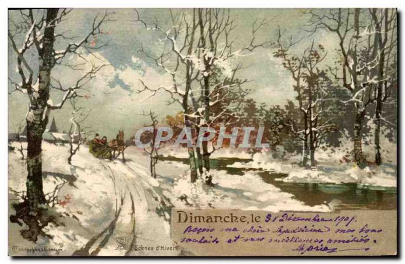 Old Postcard Fancy Month December