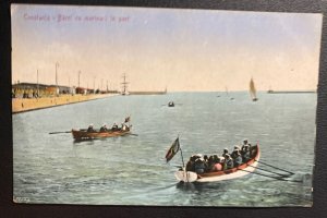 Mint Romania Color Picture Postcard Constanza Boats And Navy In Port