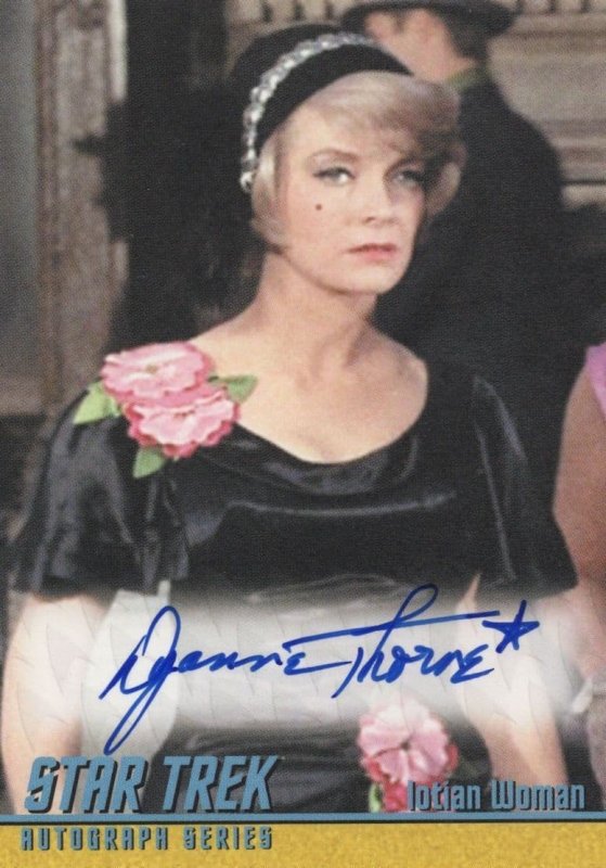 Dyanne Thorne TOS Star Trek Autograph Card Hand Signed Photo