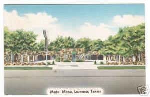 Motel Mesa Lamesa Texas 1957 postcard