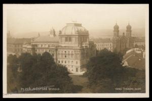 Judaica Synagogue Czech Plzen Pilsen ca 1920s  RPPC 90146