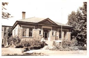 Knoxville Iowa Public Library Exterior Real Photo Antique Postcard K25389