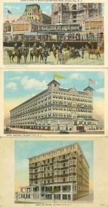 NJ   ATLANTIC CITY   HOTEL  3 POSTCARDS postcard