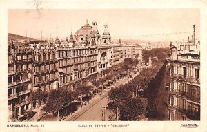 Calle de Cortes y Coliseum Barcelona Spain Unused 