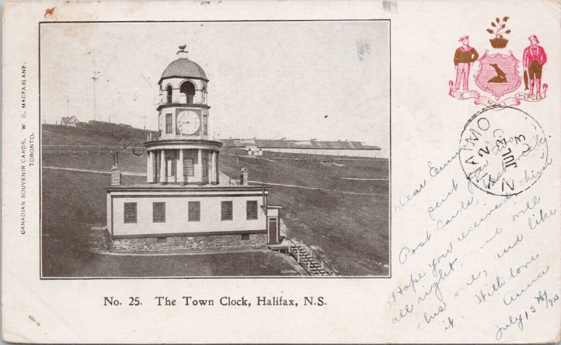 Halifax Nova Scotia Town Clock No. 25 Patriotic MacFarlane c1903 Postcard E79