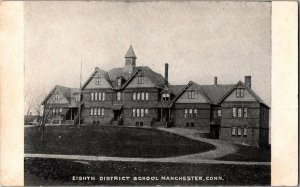 Eighth District School, Manchester CT Undivided Back Vintage Postcard M78