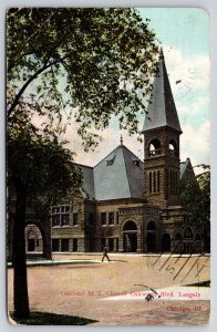 Chicago Illinois~Oakland ME Church Oakwood Boulevard Langely~Vintage Postcard