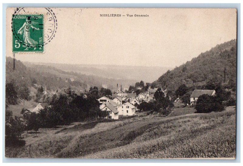 Meslières Doubs Bourgogne-Franche-Comté France Postcard General View c1910