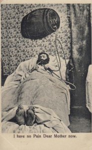 I Have No Pain Dear Mother Death Bed Dying Antique Real Photo Postcard