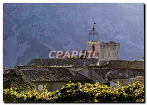 Postcard Modern Grolieres Lumiere on the roofs of the village