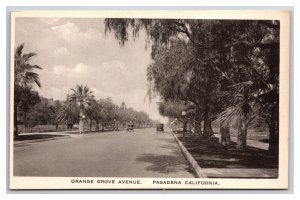 Orange Grove Avenue Street View Pasadena California CA UNP WB Postcard Z9