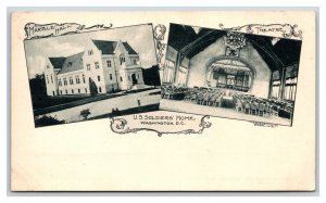 Marble Hall Theater Views Soldiers Home Washington DC VIgnette UDB Postcard W1