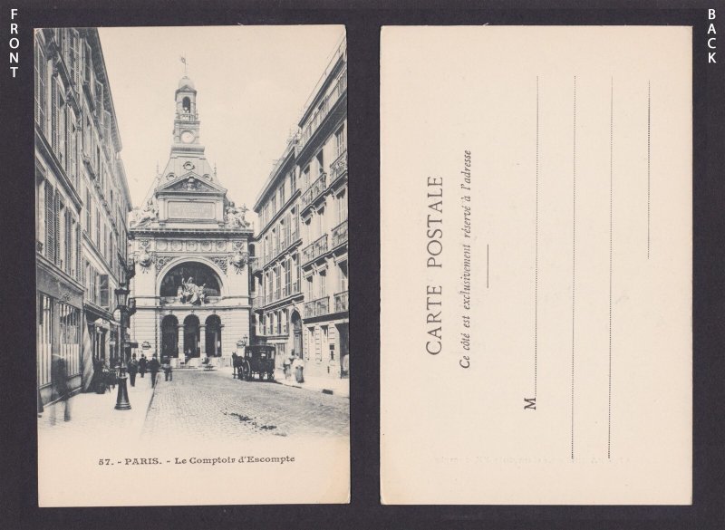FRANCE, Postcard, Paris, Le Comptoir d'Escompte