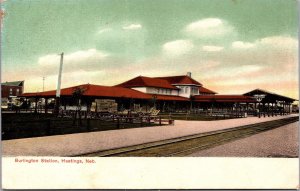 Postcard Burlington Station in Hastings, Nebraska