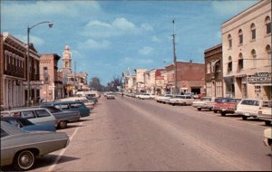 London Ohio OH Main Street Scene Classic 1960s Cars Vintage Postcard