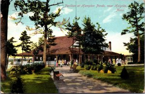 USA Pavilion At Hampton Ponds Near Holyoke Massachusetts Vintage Postcard C025