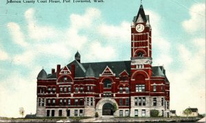 Vtg 1910 Jefferson County Court House Port Townsend Washington WA Postcard