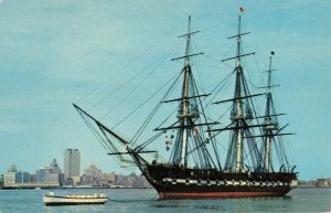 Postcard USS Constitution Boston Navel Shipyard Massachusetts