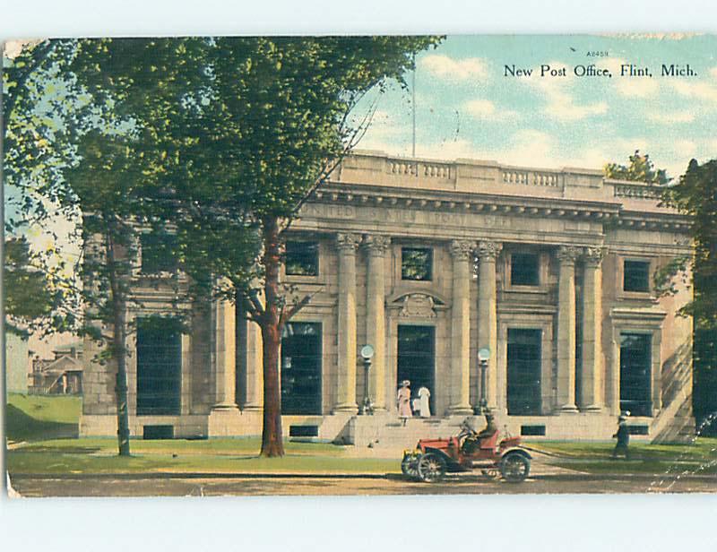 Divided Back POST OFFICE SCENE Flint Michigan MI hs1792