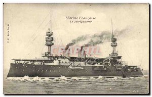 Old Postcard Boat Jaureguiberry The French Navy War