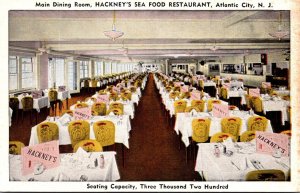 New Jersey Atlantic City Hackney's Sea Food Restaurant Main Dining Room